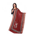 Seduva Women's chanderi silk  Printed Dupatta (Maroon, Length:��2 Mtr)