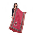 Seduva Women's chanderi silk  Printed Dupatta (Red, Length:��2 Mtr)