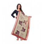Seduva Women's chanderi silk  Printed Dupatta (Beige, Length:��2 Mtr)
