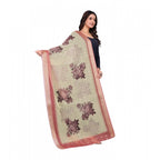 Seduva Women's chanderi silk  Printed Dupatta (Beige, Length:��2 Mtr)
