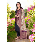 Seduva Women's chanderi silk  Printed Dupatta (Magenta, Length:��2 Mtr)