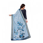 Seduva Women's chanderi silk  Printed Dupatta (Blue, Length:��2 Mtr)