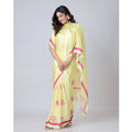 Seduva Women's Soft Crepe Silk Printed Ready To Wear Saree With Unstitched Blouse 5.5Mtr (Light Yellow)