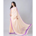 Seduva Women's Soft Crepe Silk Printed Ready To Wear Saree With Unstitched Blouse 5.5Mtr (Beige)