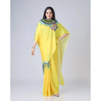 Seduva Women's Soft Crepe Silk Printed Ready To Wear Saree With Unstitched Blouse 5.5Mtr (Yellow)
