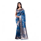 Seduva Women's Banarasi Silk Printed Saree With Unstitched Blouse 5.5Mtr (Pinch)