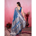 Seduva Women's Banarasi Silk Printed Saree With Unstitched Blouse 5.5Mtr (Pinch)