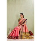 Seduva Women's Silk Blended Jaquard Woven Saree With Unstitched Blouse 5.5Mtr (Pink)