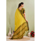 Seduva Women's Silk Blended Jaquard Woven Saree With Unstitched Blouse 5.5Mtr (Yellow)