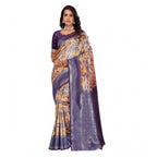 Seduva Women's Banarasi Silk Jaquard Woven Saree With Unstitched Blouse 5.5Mtr (Orange)