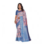 Seduva Women's Banarasi Silk Jaquard Woven Saree With Unstitched Blouse 5.5Mtr (Pink)