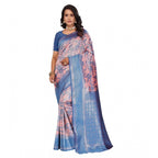 Seduva Women's Banarasi Silk Jaquard Woven Saree With Unstitched Blouse 5.5Mtr (Pink)