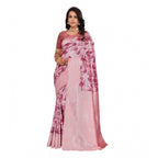 Seduva Women's Banarasi Silk Jaquard Woven Saree With Unstitched Blouse 5.5Mtr (Pink)