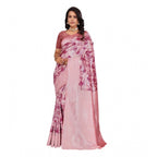 Seduva Women's Banarasi Silk Jaquard Woven Saree With Unstitched Blouse 5.5Mtr (Pink)