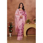 Seduva Women's Banarasi Silk Jaquard Woven Saree With Unstitched Blouse 5.5Mtr (Pink)