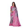 Seduva Women's Banarasi Silk Jaquard Woven Saree With Unstitched Blouse 5.5Mtr (Pink)