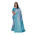 Seduva Women's Banarasi Silk Jaquard Woven Saree With Unstitched Blouse 5.5Mtr (Light Blue)
