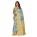 Seduva Women's Banarasi Silk Jaquard Woven Saree With Unstitched Blouse 5.5Mtr (Yellow)