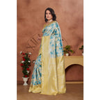 Seduva Women's Banarasi Silk Jaquard Woven Saree With Unstitched Blouse 5.5Mtr (Yellow)