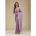 Seduva Women's Silk Embroidred Saree With Unstitched Blouse 5.5Mtr (Purple)