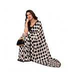 Seduva Women's Georgette Printed Saree With Unstitched Blouse 5.5Mtr (Black)