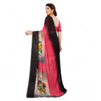 Seduva Women's Georgette Printed Saree With Unstitched Blouse 5.5Mtr (Multicolor)