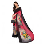 Seduva Women's Georgette Printed Saree With Unstitched Blouse 5.5Mtr (Multicolor)