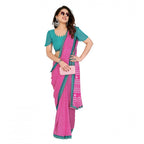 Seduva Women's Georgette Printed Saree With Unstitched Blouse 5.5Mtr (Pink)