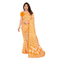Seduva Women's Georgette Printed Saree With Unstitched Blouse 5.5Mtr (Yellow)