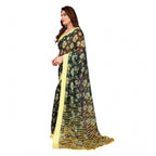 Seduva Women's Georgette Printed Saree With Unstitched Blouse 5.5Mtr (Green)