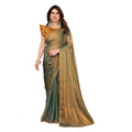 Seduva Women's Georgette Printed Saree With Unstitched Blouse 5.5Mtr (Green)