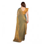 Seduva Women's Georgette Printed Saree With Unstitched Blouse 5.5Mtr (Green)