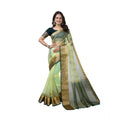 Seduva Women's Organza jacquard Embellished Saree With Unstitched Blouse 5.5Mtr (Light Green)