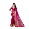 Seduva Women's Organza jacquard Embellished Saree With Unstitched Blouse 5.5Mtr (Pink)