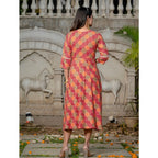 Seduva Women's Rayon Print With Embroidery Work A-Line Kurti (Multicolor)
