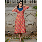 Seduva Women's Rayon Print With Embroidery Work A-Line Kurti (Multicolor)