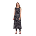 Seduva Women's Casual Crepe Sleeveless Slit Dress (Black)