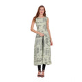 Seduva Women's Casual Crepe Sleeveless Slit Dress (Light Green)
