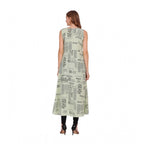 Seduva Women's Casual Crepe Sleeveless Slit Dress (Light Green)