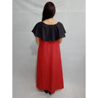 Seduva Women's Casual Crepe Cape Sleeve Dress (Black)