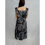 Seduva Women's Casual Crepe Sleeveless Dress (Black)