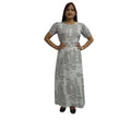 Seduva Women's Casual Crepe Half Sleeves Dress (White)