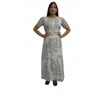 Seduva Women's Casual Crepe Half Sleeves Dress (White)