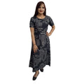 Seduva Women's Casual Crepe Half Sleeves Dress (Black)