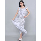 Seduva Women's Casual Crepe Sleeveless Dress (White)
