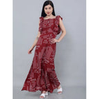 Seduva Women's Casual Crepe Sleeveless Dress (Maroon)