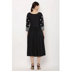Seduva Women's Casual Rayon 3-4th Sleeves Kurti (Black)
