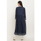 Seduva Women's Casual Rayon Full sleeve Kurti (Blue)