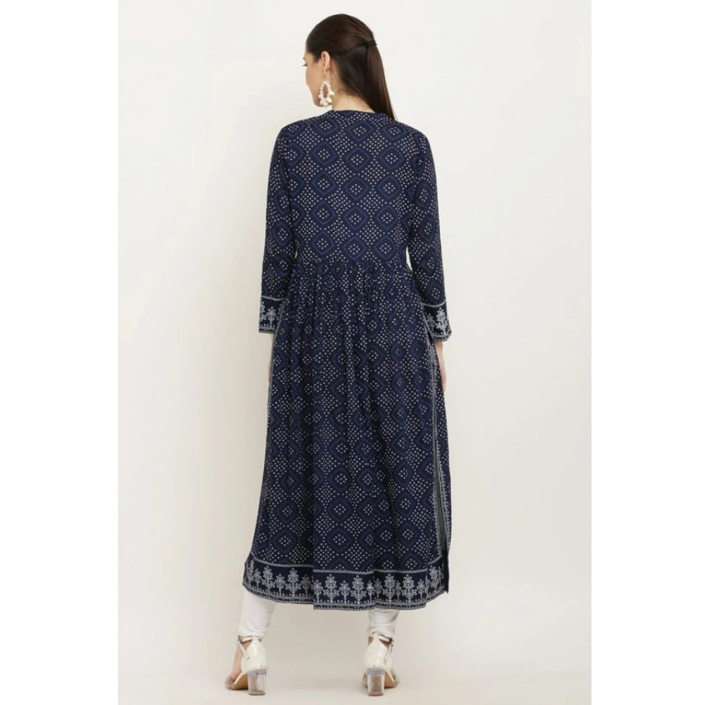 Seduva Women's Casual Rayon Full sleeve Kurti (Blue)