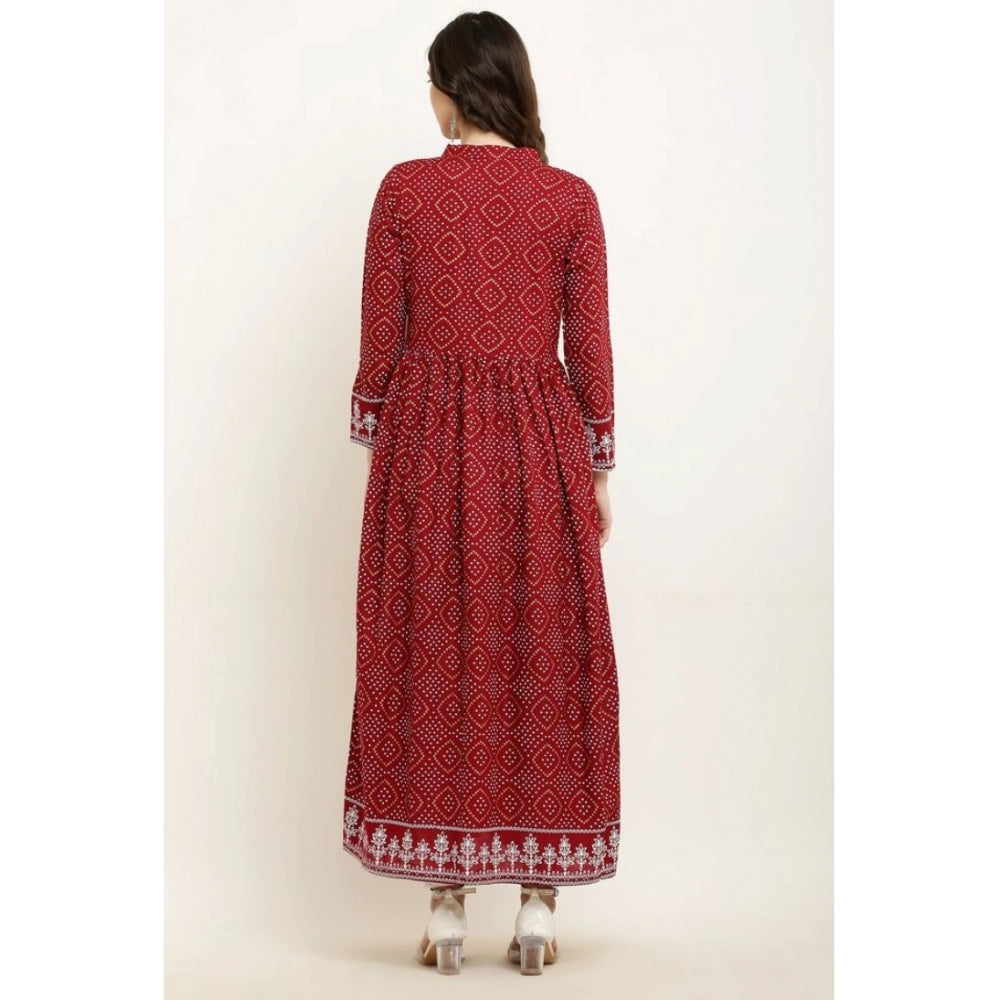 Seduva Women's Casual Rayon Full sleeve Kurti (Maroon)